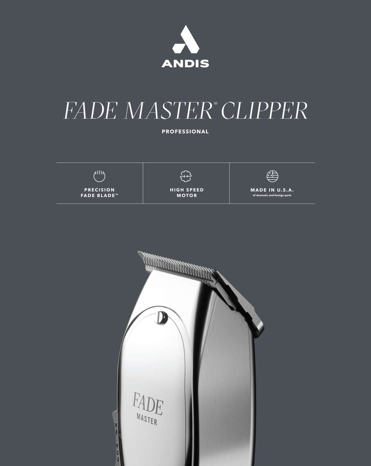 ANDIS CLIPPER FADE MASTER NEW PACK