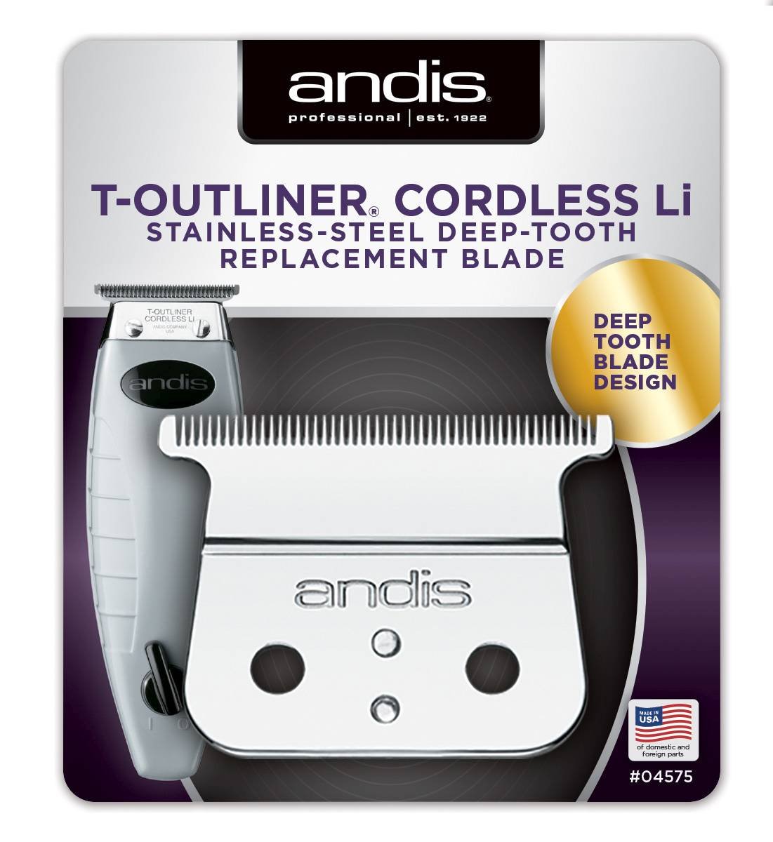 ANDIS BLADE T-OUT CORDLESS LI DEEP/T STA