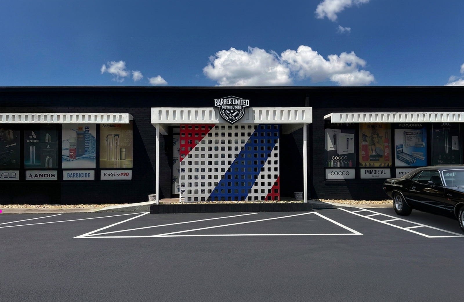 Barber United Supply Text Image