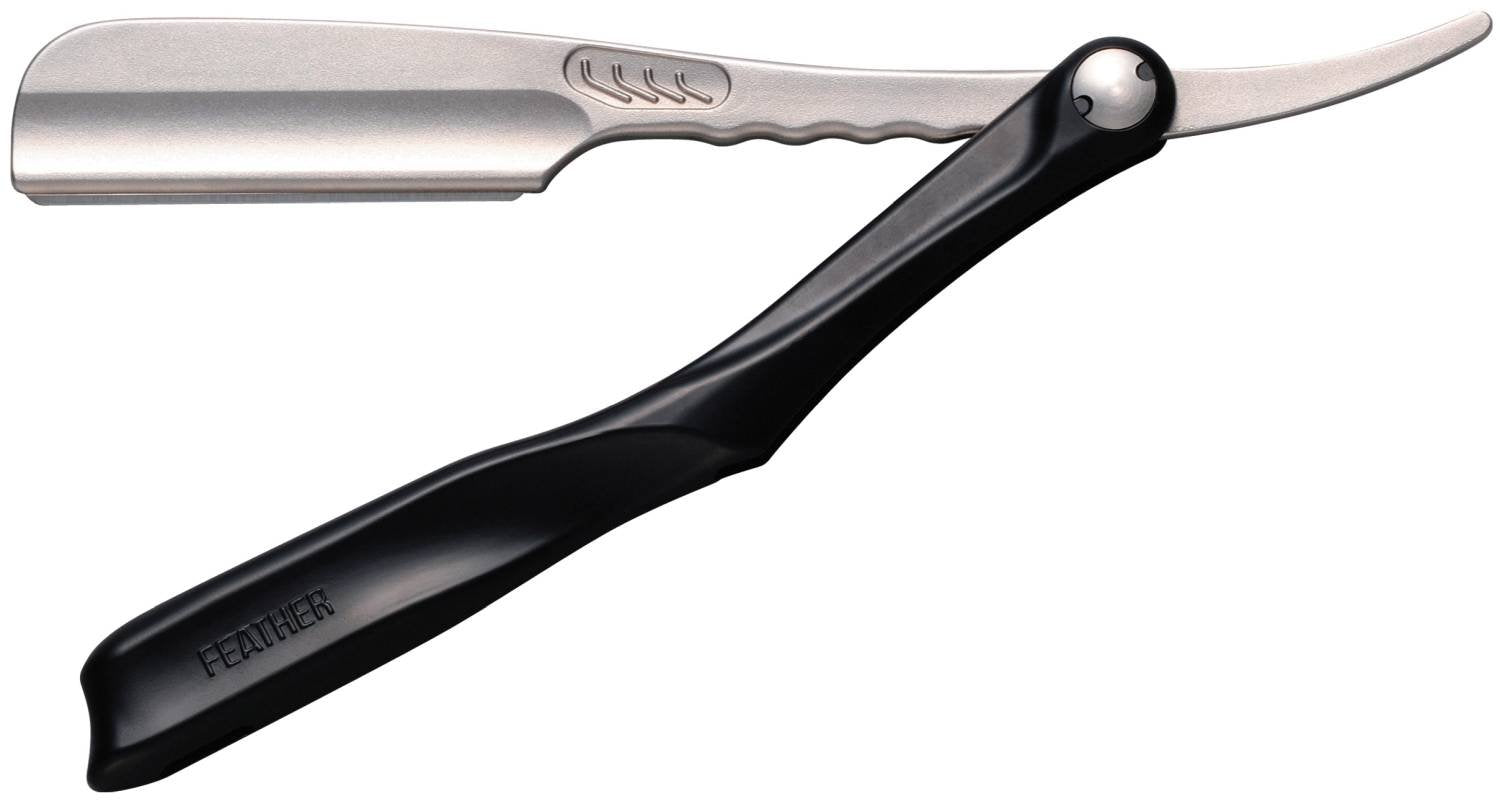JAT FEATHER SS FOLDING RAZOR HANDLE BLACK