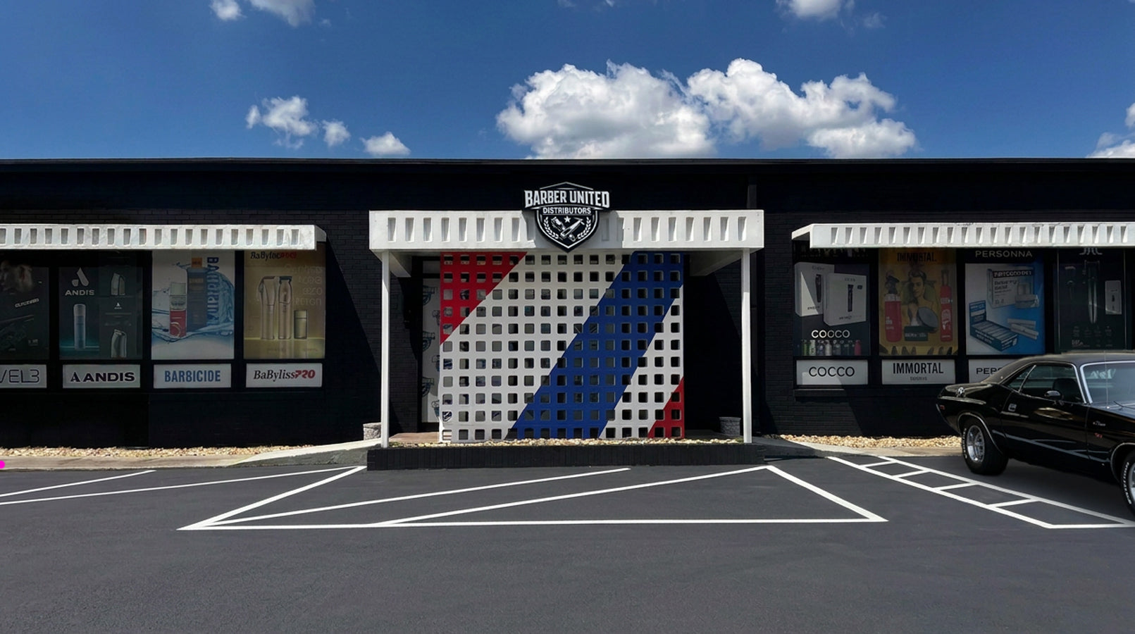 Barber United Supply Text Image